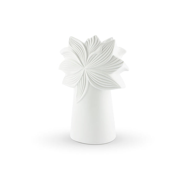 Handmade white Palmkrone Vase made in Germany.