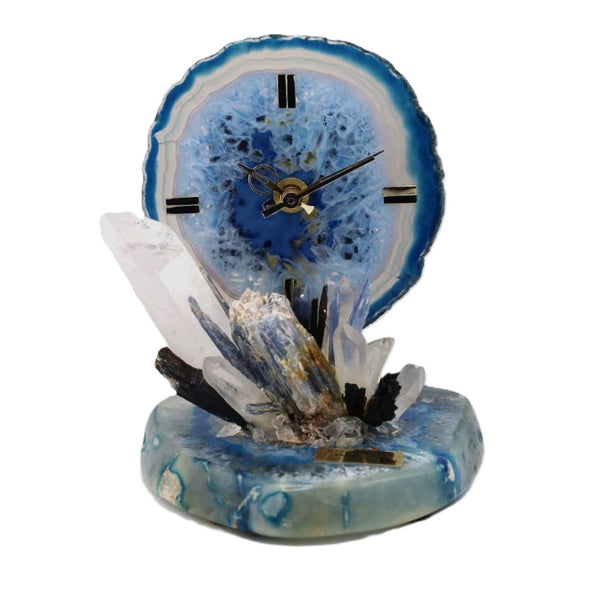 Handmade Blue Agate Clock made in Spain.