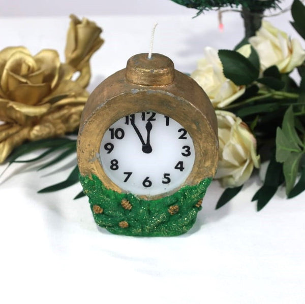 Handmade long lasting Candle  ''decorated clock'' made in Russia.