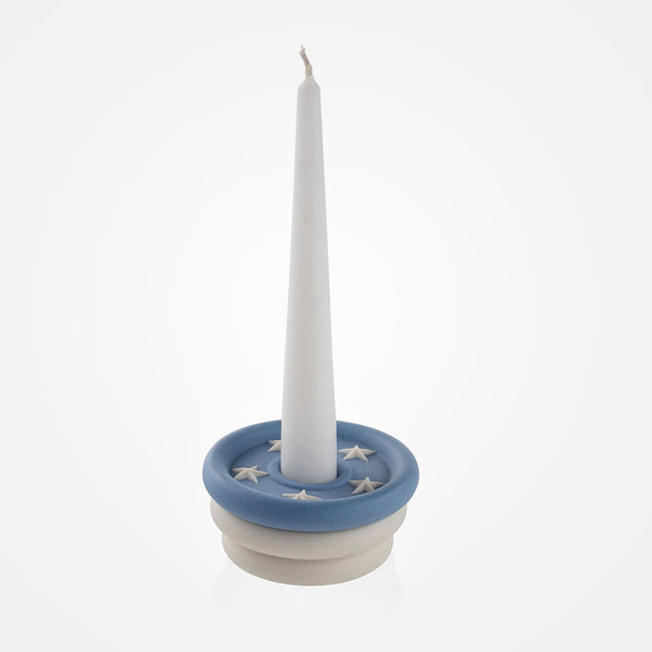 Blue Round Candle Holder