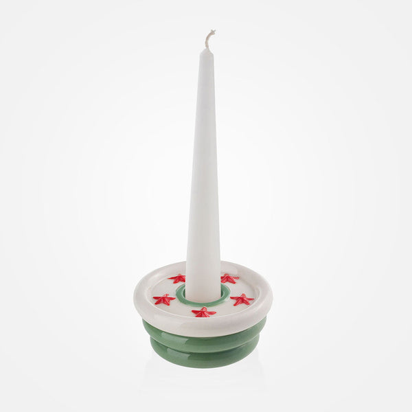 Green Round  Candle Holder