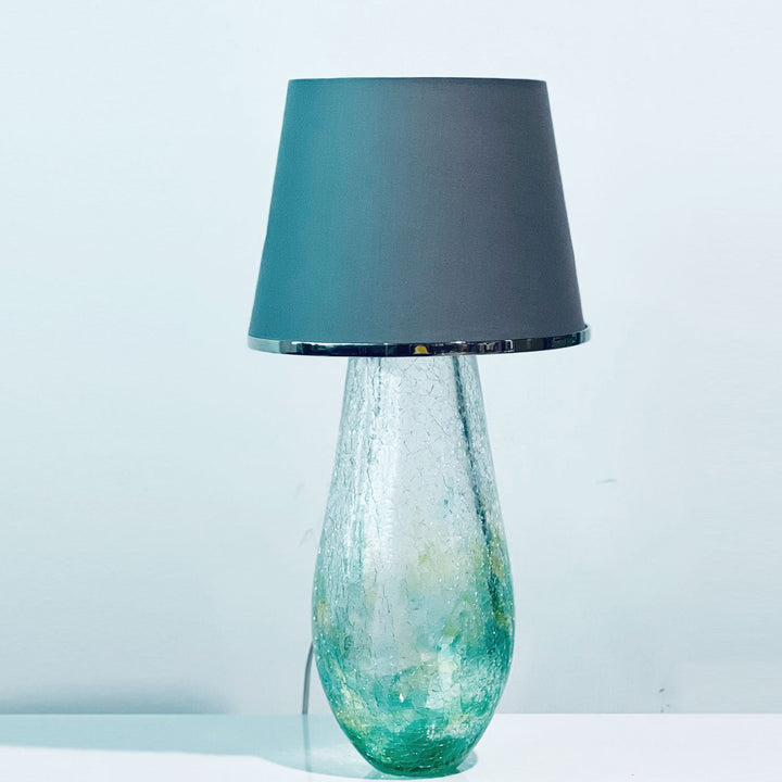 Green  Drop Cracked Lamp